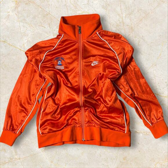 Vintage 1986 Nike Sweater Men's XL Orange Retro Athletic Jacket Collectible Wear - Picture 1 of 5